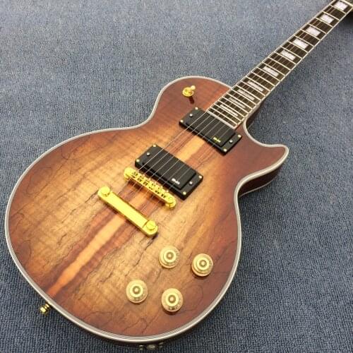 Electric guitar, Rosewood fingerboard,Black hardware, Decaying wood guitar, Solid mahogany body , Free shipping180115