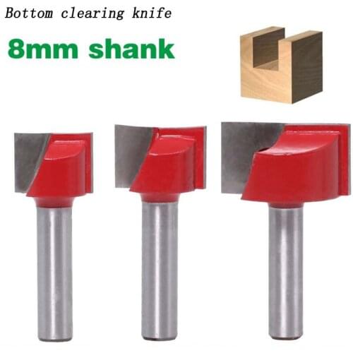 Woodworking milling cutter 8mm bottom cleaning cutter bottom milling and chamfering machine head