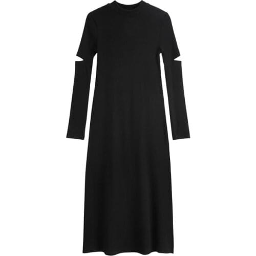 2021 Knitted Sexy Pastel Vestidos Winter Autumn New Style Robe Casual Dress Women Ukraine Black Women Clothes