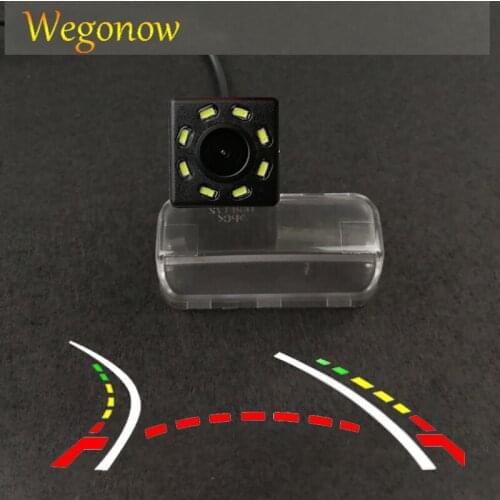 HD Wireless Car CCD Rear Camera Fisheye 4 8 12 led dynamic Night For Peugeot 206 207 307 407 Toyota Camry Verso 2012 Vios 2014