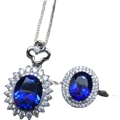KJJEAXCMY exquisite jewelry 925 sterling silver, toppas, ladies' jewelry, rings, pendants, 2 sets