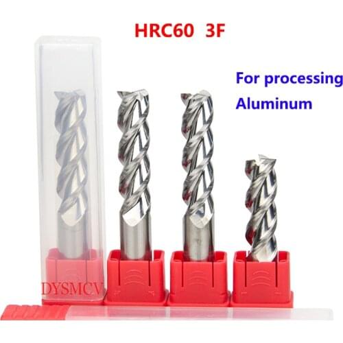 10 pcs End Mill 1mm 2mm 3mm 4mm HRC60 3Flute Solid Carbide Spiral Endmills CNC Lathe Milling Cutter Tools for Aluminum machining