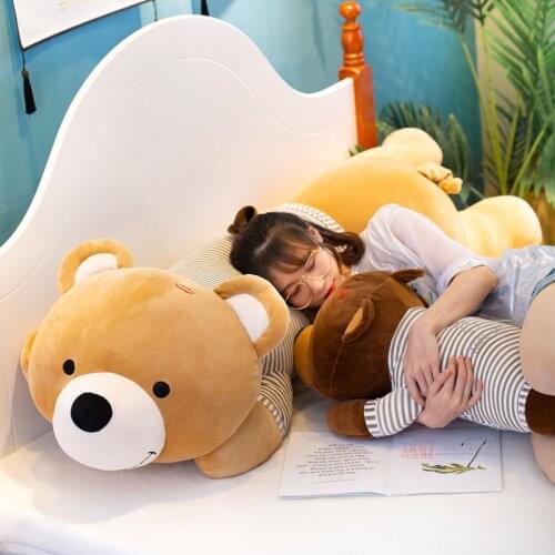 Polar Bear Plush Animals Cute Cartoon Kawaii Cotton Stuffed Doll Cushion Anti Stress Accompany Sleeping Pillow Toys For Children