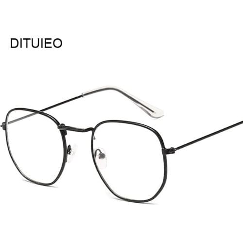 Fashion Glasses Frame Classic Round Women Men Metal Frame Optical Glasses Transparent Computer Oval Eyeglasses Frame Reading