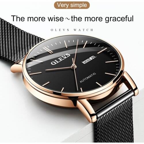 OLEVS 2020 New mechanical Men Watches Japan Movement Luminous Automatic Mens Watches Top brand G5882