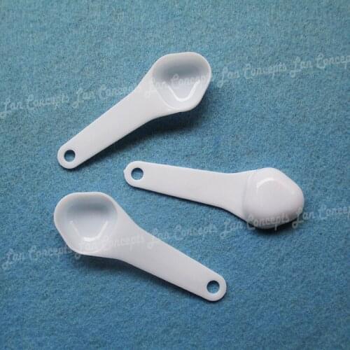 Wholesale 2.5ml Plastic Measuring Scoop 1.2g PP Spoon 1.2 gram Measure Spoons Measuring Tools - white 1000pcs/lot