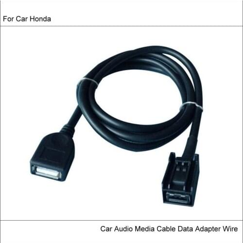 Original Plugs To USB Adapter Conector For Honda CRV CR-V/City Car CD Radio Audio Media Cable Data Wire