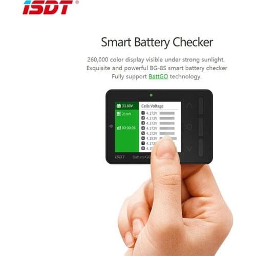 Original ISDT BattGo BG-8S Smart Battery Checker Balancer Receiver Signal Tester Quick Charge Function