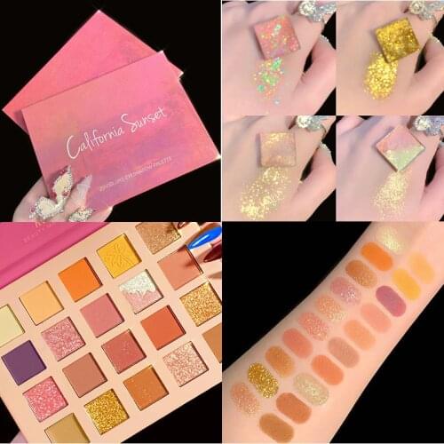 20 Colors Flash Eyeshadow Palette Matte Shimmering Naturally Long Lasting No Smudging Eye Shadow Makeup Eyeshadow Palette