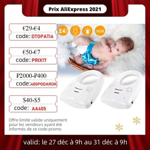 Portable 2.4GHz Wireless Digital Audio Baby Monitor Two Way Talk Crystal Clear Baby Cry Detector Sensitive Transmission