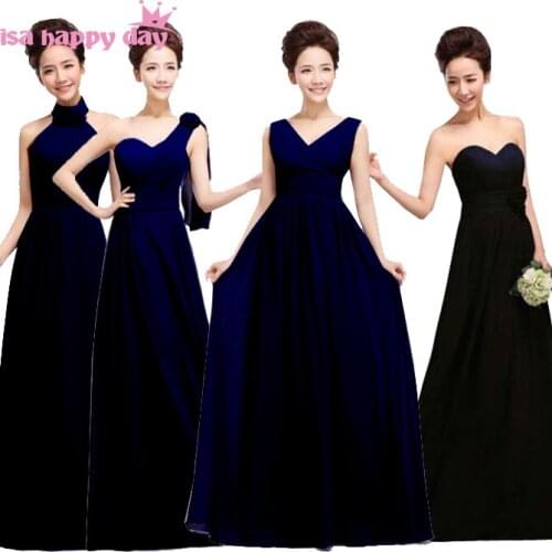 A line chiffon v neck black color sleeveless bridesmaid pretty formal bridesmaids party dresses size 16 occasionally dress