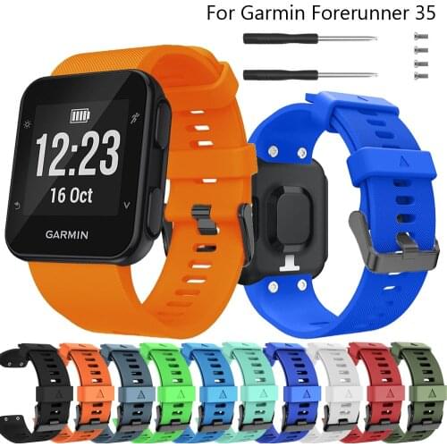 LYQSTA Silicone Sport Bands For Garmin Forerunner 35 Wrist Strap Smart Watch Band Soft Bracelet Forerunner35 Replace Accessories