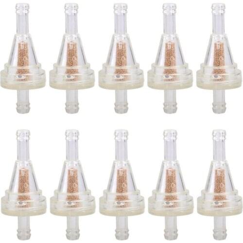 10Pcs Universal Clear Gas In Line Fuel Filter Snowmobile Dirt Bike ATV Accessory
