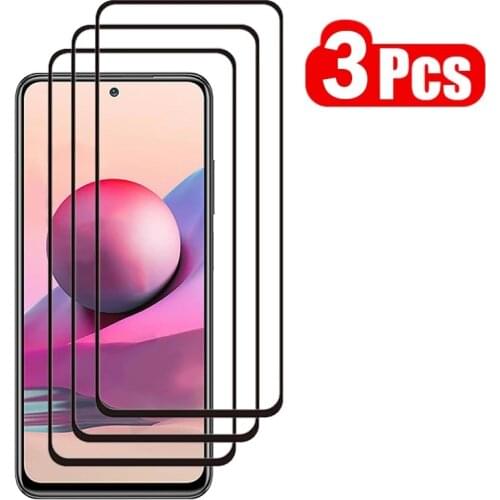 3Pcs Tempered Glass For Xiaomi Note 10 9 Pro Max Screen Protector Film For Redmi Note 10 5G 9T 9S 10S Note 10Pro 9Pro Max Glass