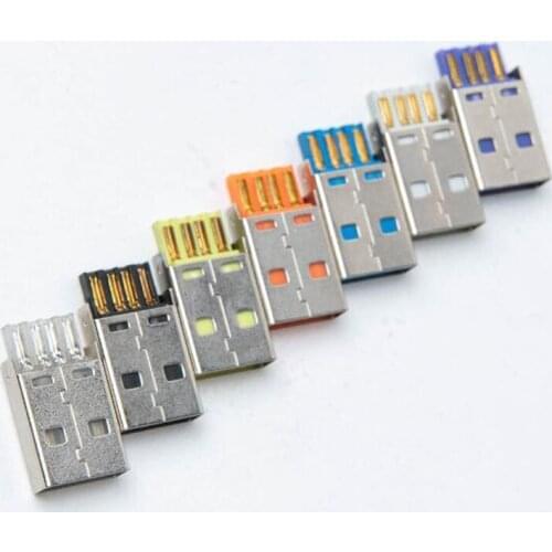 100PCS USB Male Socket A Male Short Body 21.5 Socket Power Charging Connector Color Random
