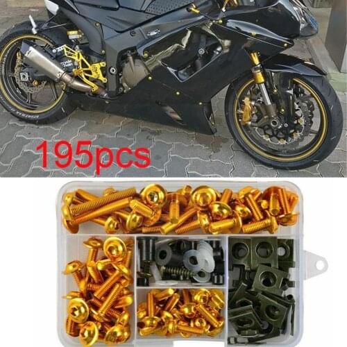 195pcs/set Motorcycle Cnc Full Fairing Bolt Kits Body Screws Modification Bodywork With Set , For Mv Agusta Dragster