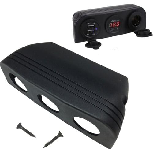 3 Holes Car Cigarette Lighter Plug Tent Base Auto Car USB Voltmeter Tent Sockets Holder For Car Boat ATV Refit Car Accessories