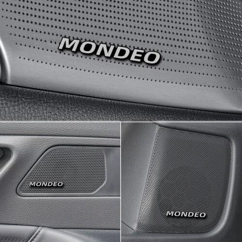 4pcs car audio decorate 3D Aluminum Badge Emblem Sticker For Ford Mondeo Accessories