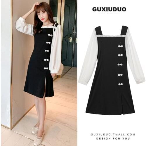 630# Maternity Clothes Slimming A Line Nursing Dress Spring Autumn Breastfeeding Dress
