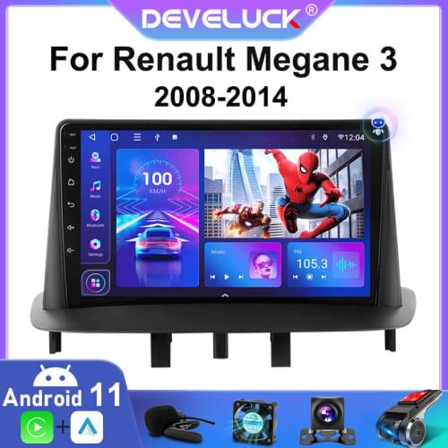 2Din Android 10 Car Radio Multimedia video Player For Renault Megane 3 Fluence 2008-2010 2011 2012 2013 2014 GPS Navigation DVD