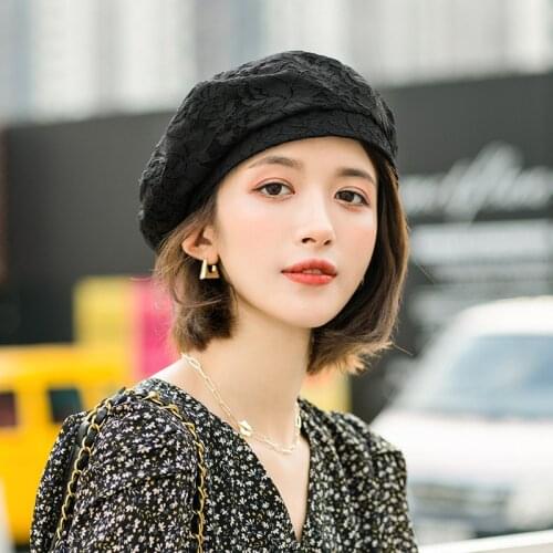 2020 Fashion Lace Beret Hat For Women Painter Cap Female Bonnet