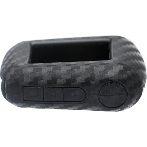 Carbon Silicone Case Cover Key Case Shell For Starline A92 A94 A62 A64 Case keychain LCD 2 way car alarm system remote control