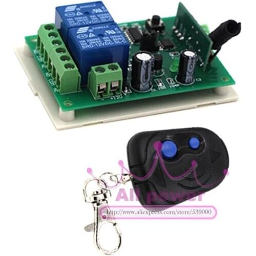 DC12V 2CH Remote control switch Transmitter Receiver wireless ON / OFF Switch 315/433MHZ