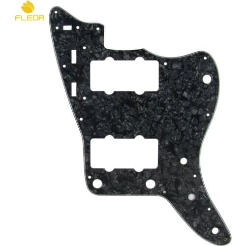 FLEOR Jazzmaster Style Guitar Pickguard Scratch Plate Black Pearl 4Ply