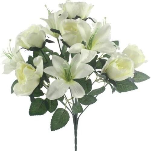 Artificial flower White Rose and Lilies Harness decoration artificial flower искусственный цветок