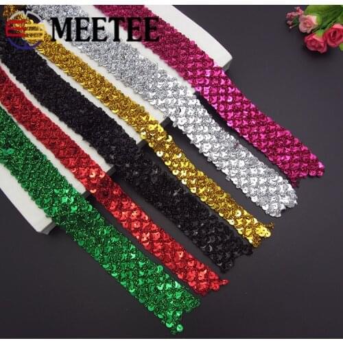 10Meter 2cm/3cm Sequined Lace Trims gold silver lace ribbons DIY Wedding Garments Head dress Decoration Sewing Accessories BD269