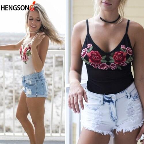 Summer Women Swimsuit Floral Embroidery Body Suit Sleeveless Backless One Piece Swimsuit Women Bikini 2018 Womens Swimming Suit