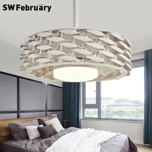 Leafless Ceiling Fan Light Invisible Fan Light Nordic Restaurant Living Room Bedroom Simple Ceiling LED Fan Chandelier