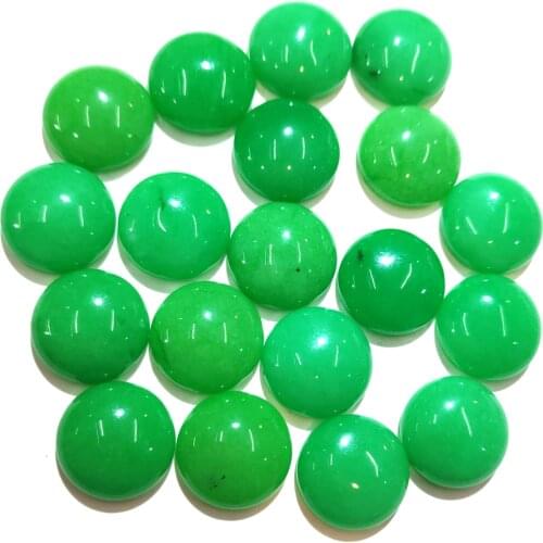 Malaysian Jade Natural Stones Cabochon 12mm 14mm 16mm 18mm 20mm Round No Hole for Making Jewelry DIY