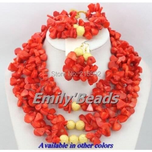 Fashionable African Pink Coral Beads Jewelry Set Nigerian Wedding Beads African Costume Jewelry Set Free Shipping CJ279
