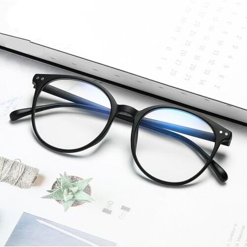 Fashion Anti Blue Light Glasses Frame Plastic Round Men Women Eyeglasses Vintage Computer Transparent Glasses Oculos De Grau