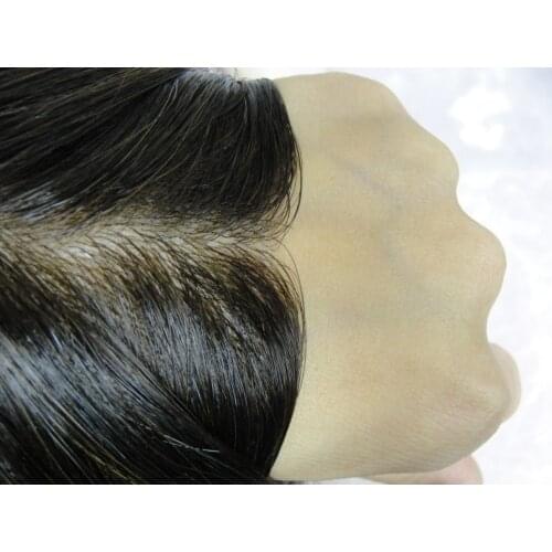 Tsingtaowigs men wig Thin skin injected men toupee color 1b size 8x10inch men wig /replacement , system , Peruca free shipping