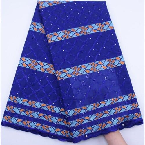 Latest Nigerian Polish Stone Lace Fabric Blue African Lace Fabric 2020 High Quality Swiss Lace Material For Wedding Dress S1824