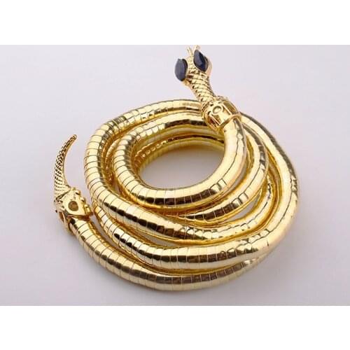 Snake Shape Necklace 90CM Female Halloween Gothic Punk Style Kpop Creative Alloy Decorative Gifts Jewelry Accessories Choker