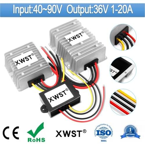 XWST 48v 60v 72v 40-90v to 36V Power Converter Step Down 72 Volts to 36 Volt Buck Voltage Reducer For Golf Carts Vehicles