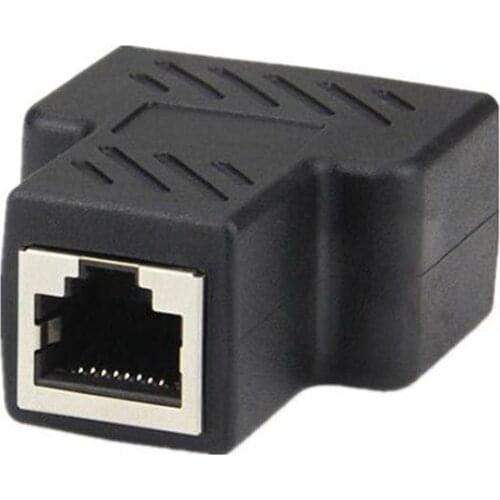 1PC RJ45 Splitter Adapter 1 to 2 Dual Female Port CAT5/CAT Sockt Splitter LAN Adapter Ethernet 6 Connections Network B8Q7