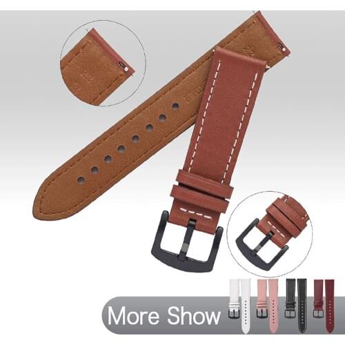 20mm 22mm Bands For Samsung Galaxy Watch4 Classic Strap 42mm 46mm Watchbands Real Leather Wrist Bracelet Galaxy Watch 4 Straps