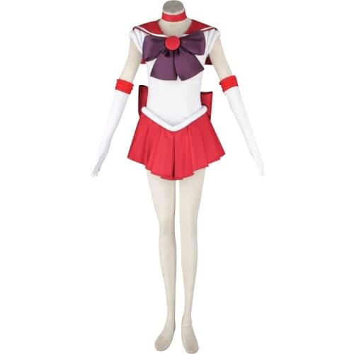 Sailor Moon womens Sailor Mars Hino Rei Minako Aino Kaiou Michiru Mercury Meiou Setsuna Chibi Usa 1st Cosplay Costume Dress