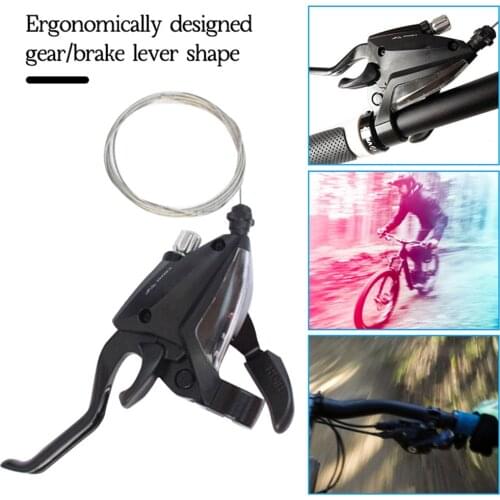 Speed Bicycle Shifter Brake MTB Mountain Road Bike Riding Cycling Disc Brake Levers with Shift Cable Hot Sale