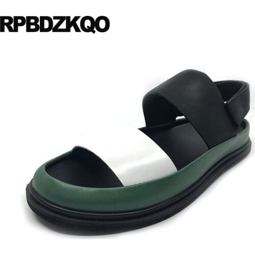 Breathable luxury open toe designer shoes men high quality native beach outdoor famous brand strap summer genuine leather 2019