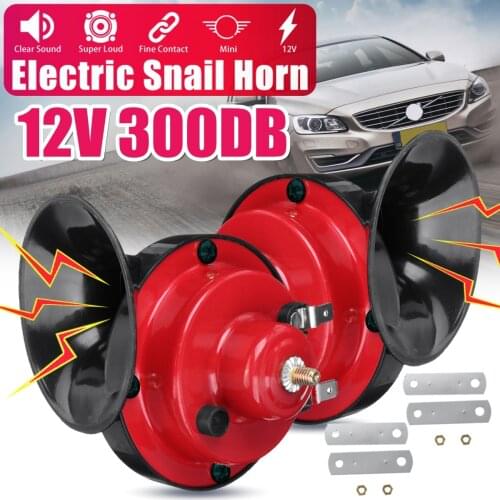 Pair Universal 300DB Loud Car Air Horn 12V Trumpet Super Train Horn for Trucks Vehicle Horn Dual-tone Electric Snail Air Horn