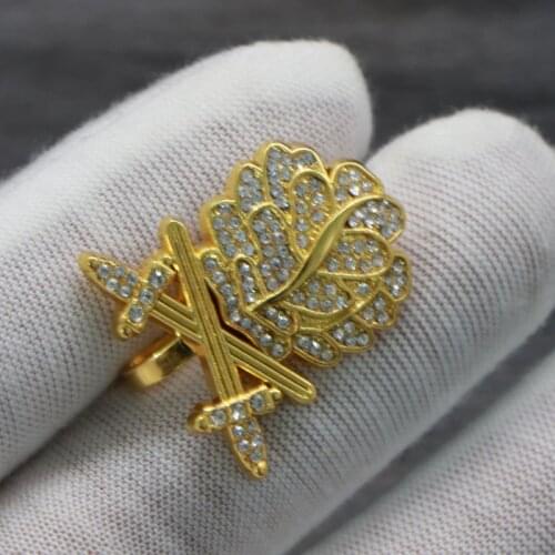 Top quality WW2 EK2 german iron cross medal with diamonds double swords oak leaf badge