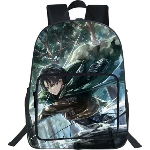 Japan Anime Attack On Titan School Bag Men Traveling Rucksack 19 Inches Large Capacity Backpack Teen Fashion Simplicity Bookbag