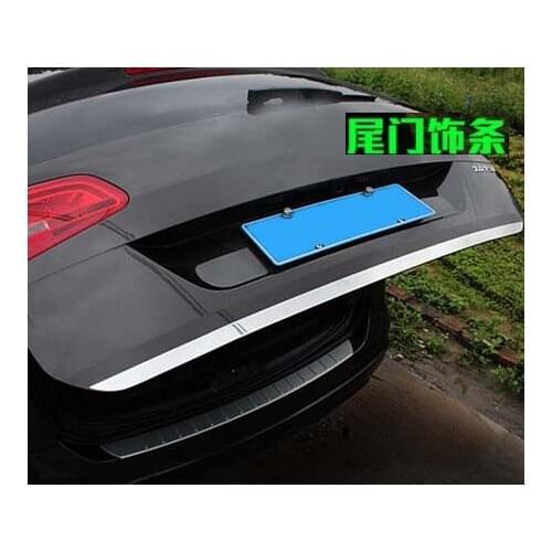 Tailgate Rear Door Bottom Cover Molding Trim Stainless Steel back door trim car Accessories FOR Toyota Highlande 2013-2018