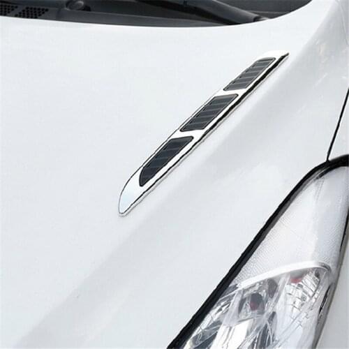 1 Pairs Car Auto Side Vent Air Flow Fender Intake Sticker Car Simulation Side Vents Decorative