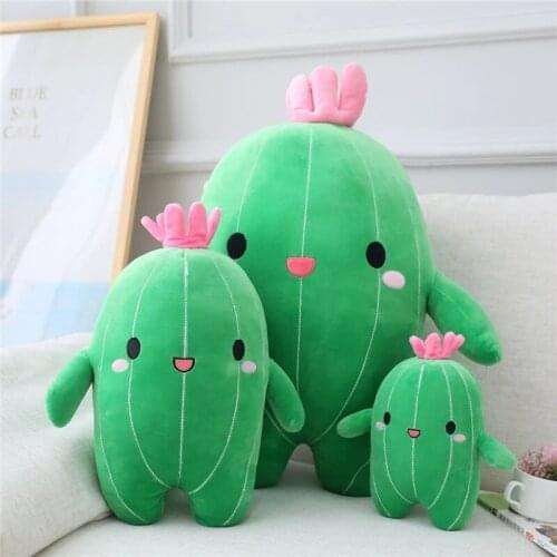 1pc 25/40/65CM Kawaii Flower Plant Cactus Plush Toys Stuffed Pillow Doll Cushion Bolster Kids Boy Girl Christmas Gift Room Decor